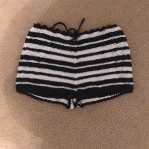 zara knit shorts